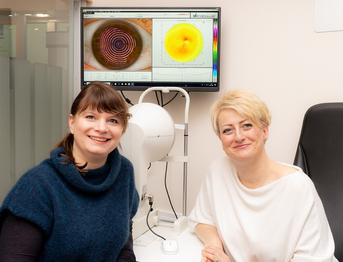 Kontaktlinsenanpasserinnen Team Worch Jeannette Carusi und Claudia Krüger