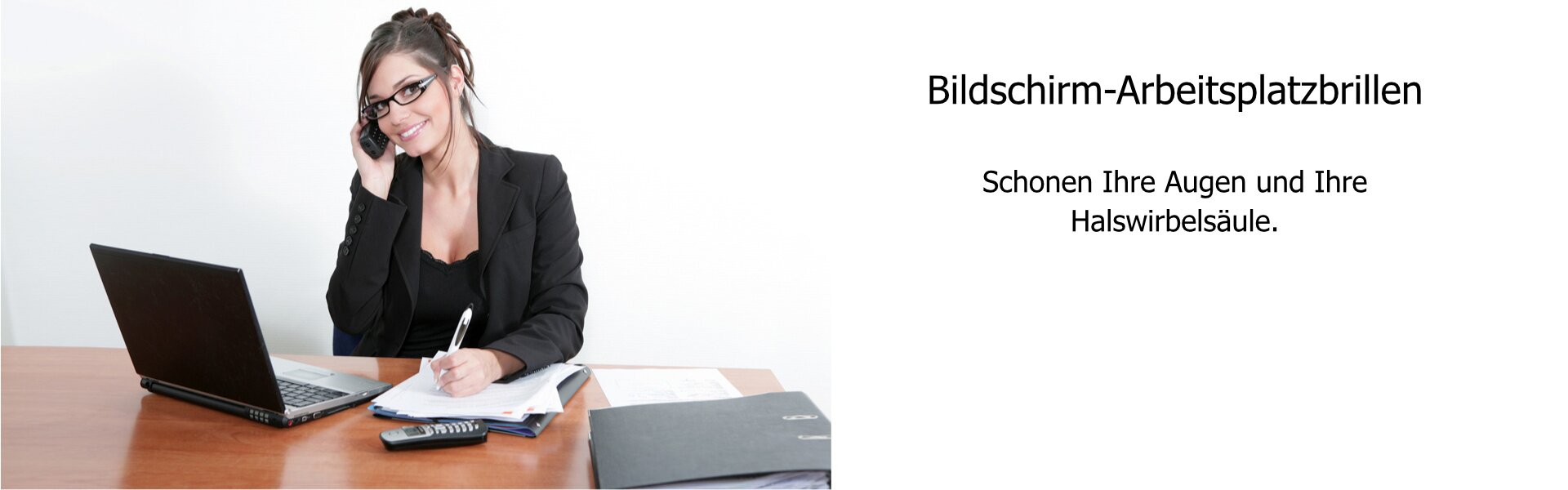 Bildschirmbrille am Arbeitsplatz